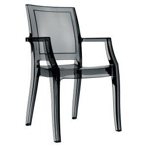 Scaun Arthur, negru-transparent - Img 2