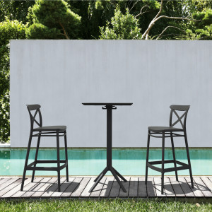 Scaun bar, Cross 75, negru - Img 7