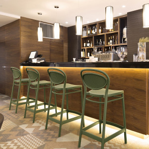 Scaun bar, Marcel 65, alb - Img 12