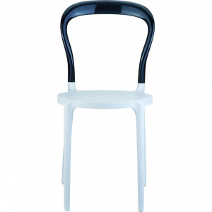 Scaun Mr. Bobo, alb-negru transparent - Img 3