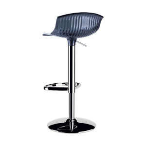Scaun bar, Aria, negru transparent - Img 3