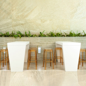 Scaun bar, Fox 75, negru transparent - Img 4