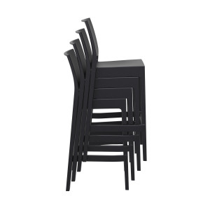 Scaun bar, Maya 75, negru - Img 8