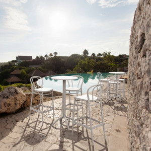 Scaun bar, Victor 75, alb - Img 7