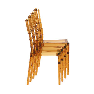 Scaun Chiavari, amber transparent - Img 7