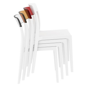 Scaun Flash, alb-rosu transparent - Img 6