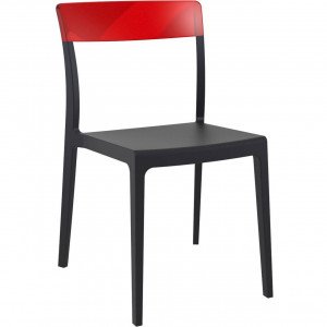 Scaun Flash, negru-rosu transparent - Img 1