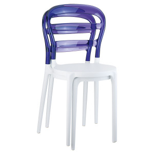 Scaun Miss Bibi, alb-violet transparent - Img 6