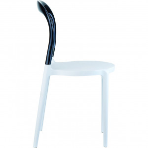 Scaun Mr. Bobo, alb-negru transparent - Img 4