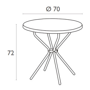 Masa Elfo Ø70cm, bej - Img 2