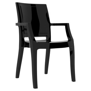Scaun Arthur, negru lucios - Img 1
