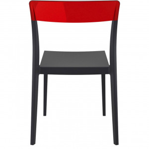 Scaun Flash, negru-rosu transparent - Img 2