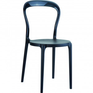 Scaun Mr. Bobo, negru-negru transparent - Img 1