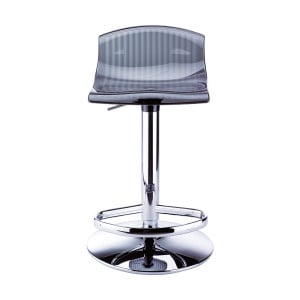 Scaun bar, Aria, negru transparent - Img 4