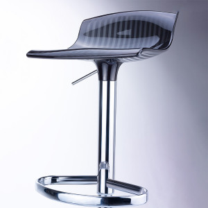 Scaun bar, Aria, negru transparent - Img 10