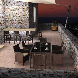 Scaun bar, Jamaica, alb - Img 8