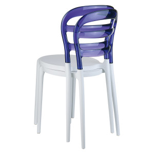 Scaun Miss Bibi, alb-violet transparent - Img 7