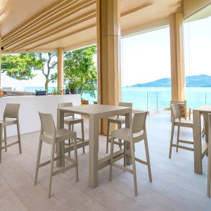 Scaun bar, Maya 75, taupe - Img 8