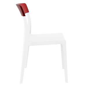 Scaun Flash, alb-rosu transparent - Img 2
