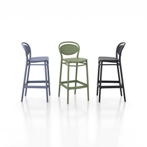 Scaun bar, Marcel 75, negru - Img 12