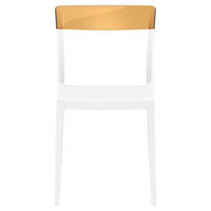 Scaun Flash, alb-amber transparent - Img 3
