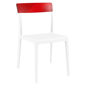 Scaun Flash, alb-rosu transparent - Img 1