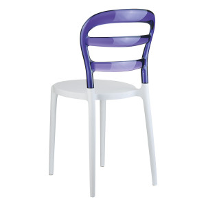 Scaun Miss Bibi, alb-violet transparent - Img 2