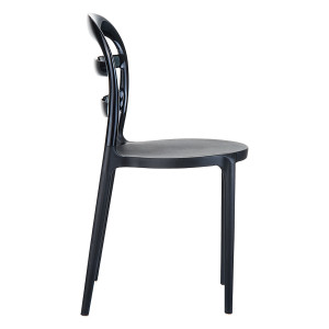 Scaun Miss Bibi, negru-negru transparent - Img 4