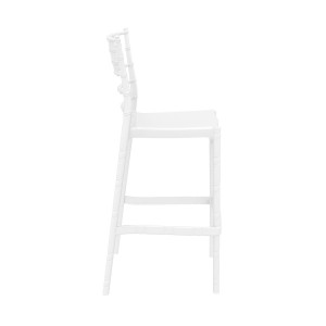 Scaun bar, Chiavari 75, alb lucios - Img 6