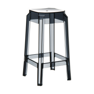 Scaun bar, Fox 65, negru transparent - Img 9