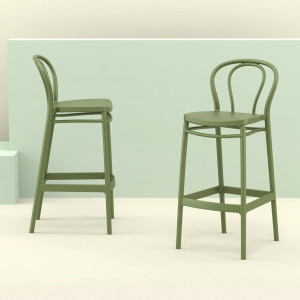 Scaun bar, Victor 75, alb - Img 10