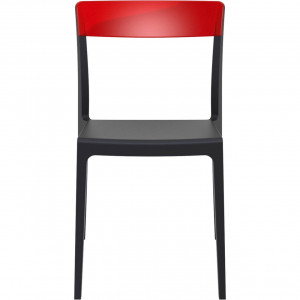Scaun Flash, negru-rosu transparent - Img 4