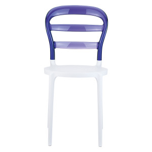 Scaun Miss Bibi, alb-violet transparent - Img 3