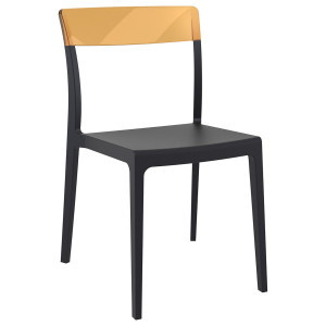 Scaun Flash, negru-amber transparent - Img 1