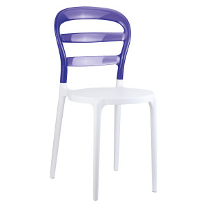 Scaun Miss Bibi, alb-violet transparent - Img 1