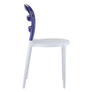 Scaun Miss Bibi, alb-violet transparent - Img 4