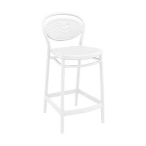 Scaun bar, Marcel 65, alb - Img 1