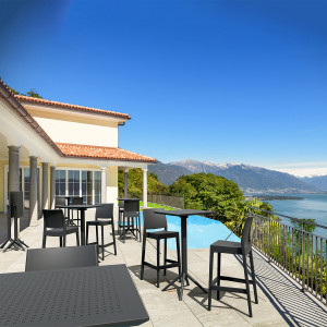 Scaun bar, Maya 75, alb - Img 11