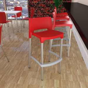 Scaun bar, Gio 75, alb - Img 10