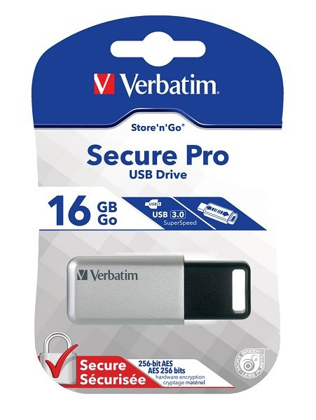 VERBATIM 16GB SECURE PRO USB 3.0/256-BITNO AES KODIRANJE