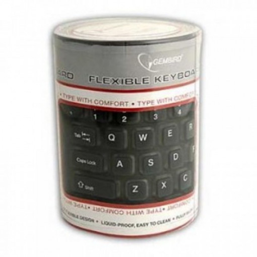 GEMBIRD FLEKSIBILNE USB + PS/2 KB-109F-B