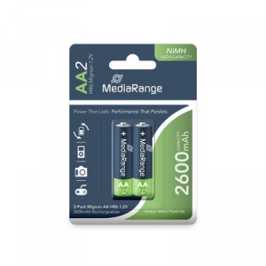 MEDIARANGE GERMANY AA-HR6(HR06) 2KOM/RECHARG/2600MAH/NIMH/KINA