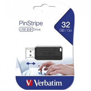 VERBATIM 32GB PINSTRIPE BLACK 49064
