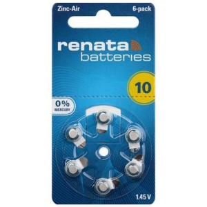 RENATA SWITZERLAND 1.45V/GP10/ZA10/PR536 AC10 DA230/RENATA HEARINGAID
