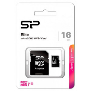 SILICON POWER TW 16GB MICRO SDHC CLASS 10/U1+ ADAPTER/SP