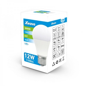 XWAVE LED BULB/E27/12W/1155LM/3000K/25.000H/50.000 X