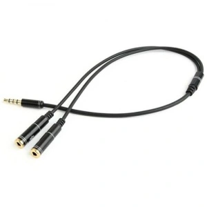 GEMBIRD CCA-417W 2X3.5MM ADAPTER NA 1X3.5MM SLU+MIC 0.2M