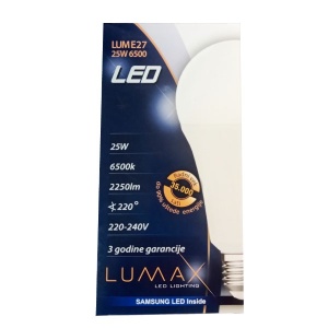 LUMAX E27/25W/2250LM/6500K/35000H/SAMSUNG CIP