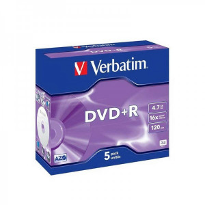 VERBATIM 4.7GB 16X 43497 JAWEL CASE AZO MATT SILVER 1/5