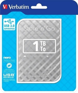VERBATIM 1TB/2.5''USB 3.0/6.35CM/SILVER/PORTABLE-EXT.